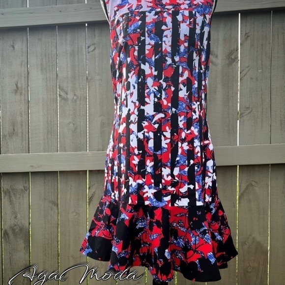 Peter Pilotto Bright Colored Sleeveless Dress with Ruffled Hem - Picture 3 of 14